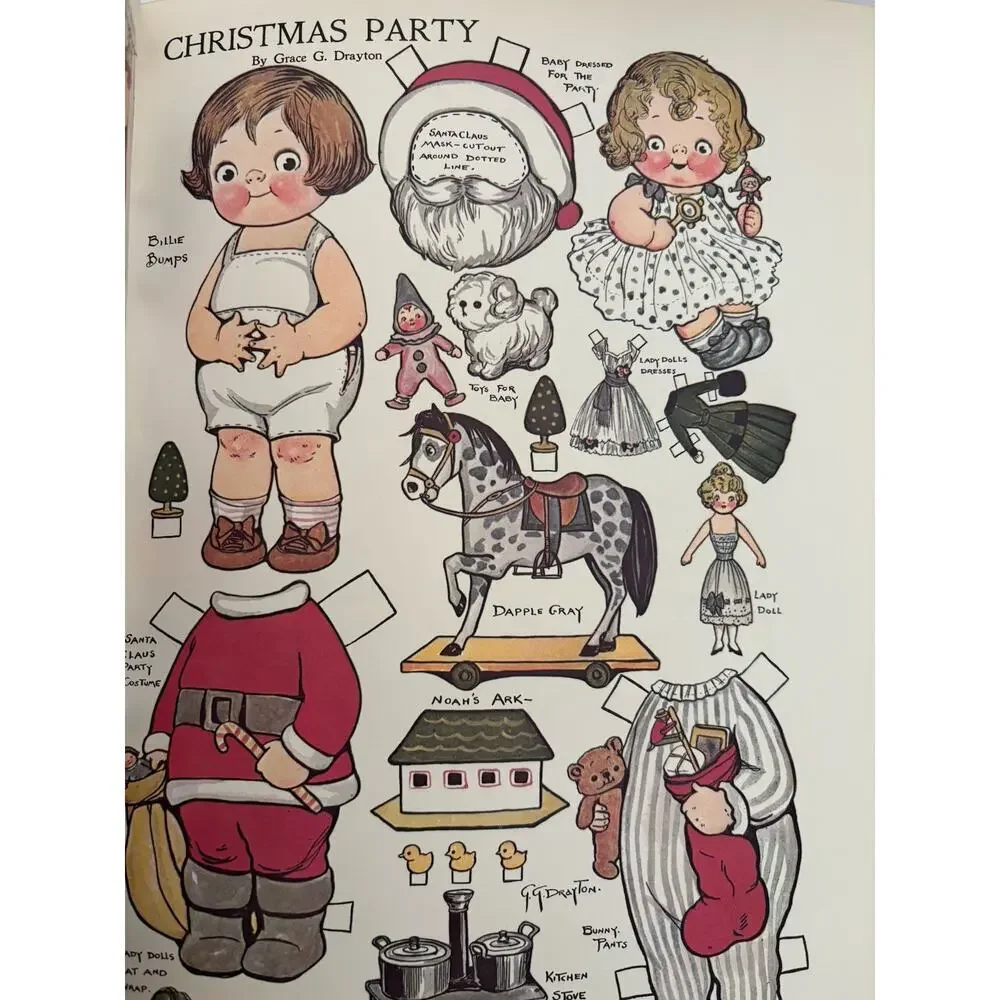 Dolly Dingle 1970's Uncut Paper Dolls Book Grace G. Drayton